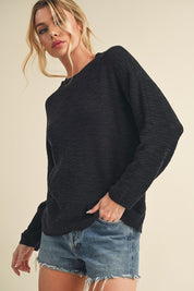 BLACK S Aemi+Co Rayla Knit Sweater | Sweaters Daverri Fashions
