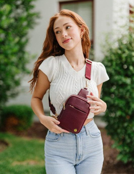 MULBERRY 1 Pebbled Vegan Leather Phone Case Crossbody Belt Bag | Handbags Daverri Fashions