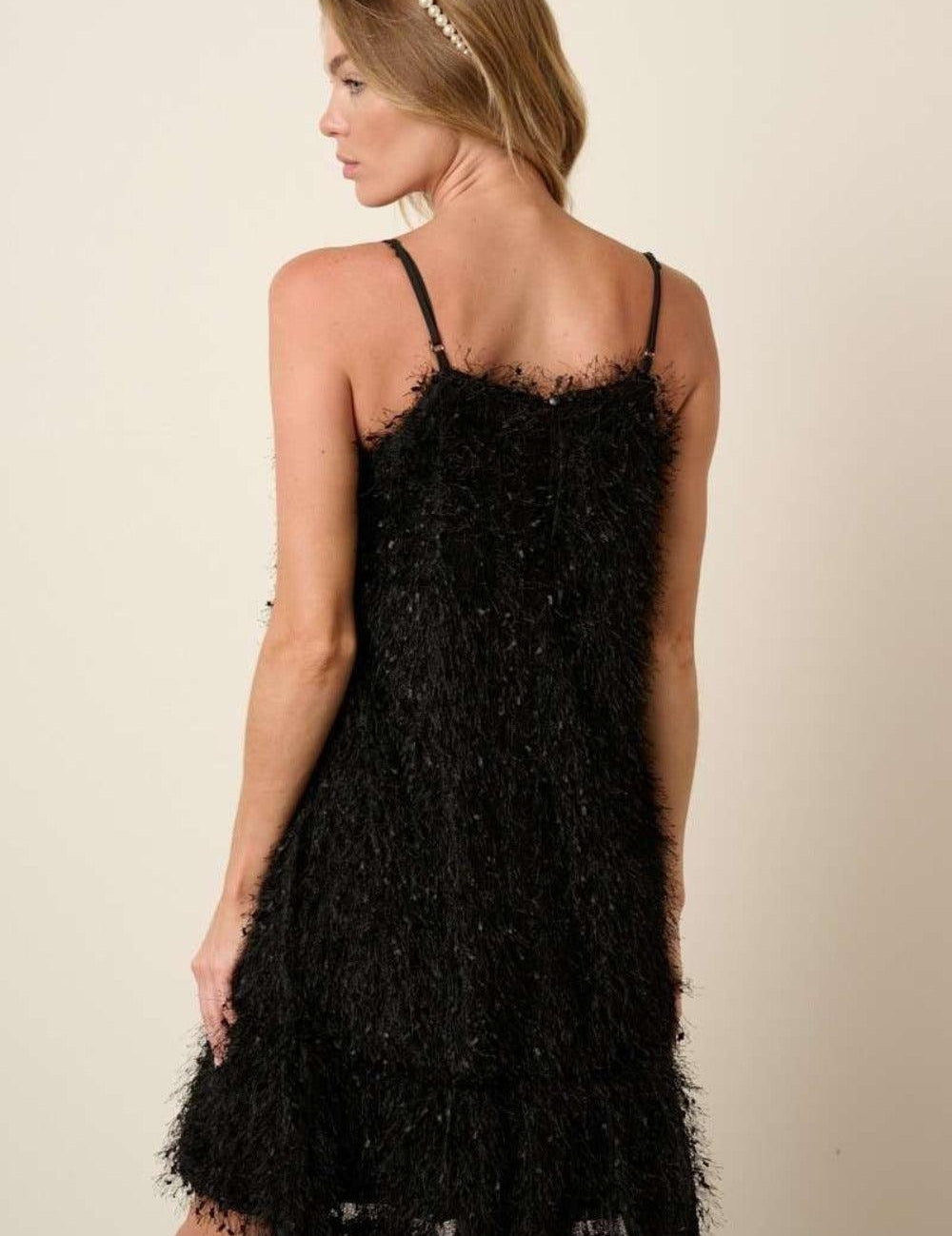 Mittoshop Feather Ruffle Hem Mini Cami Dress | Daverri Fashions