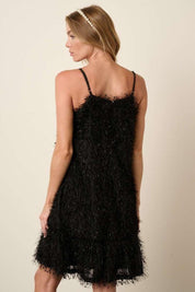 Mittoshop Feather Ruffle Hem Mini Cami Dress | Daverri Fashions
