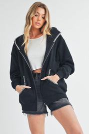 Aemi + Co Noel Zip Hoodie | Hoodies Daverri Fashions