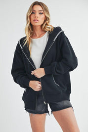 Aemi + Co Noel Zip Hoodie | Hoodies Daverri Fashions