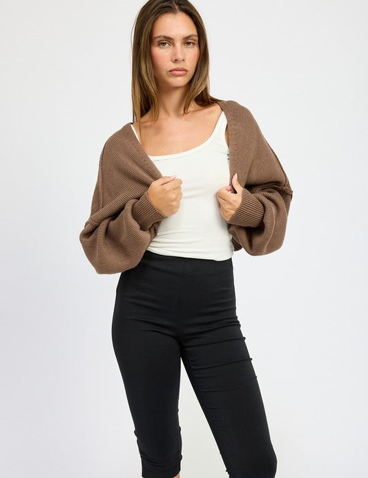 COFFEE OVERSIZED SHRUG CARDIGAN | Cardigans Daverri Fashions