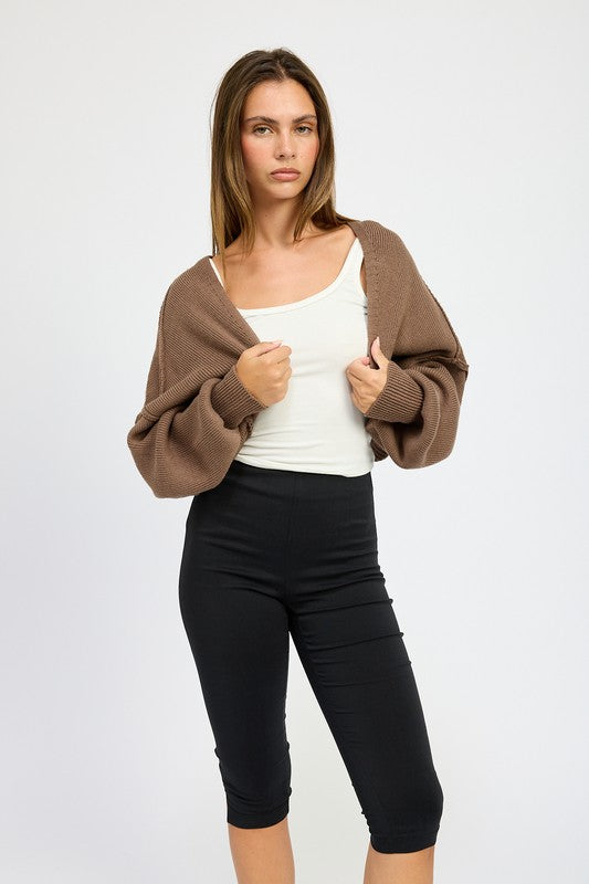 COFFEE OVERSIZED SHRUG CARDIGAN | Cardigans Daverri Fashions