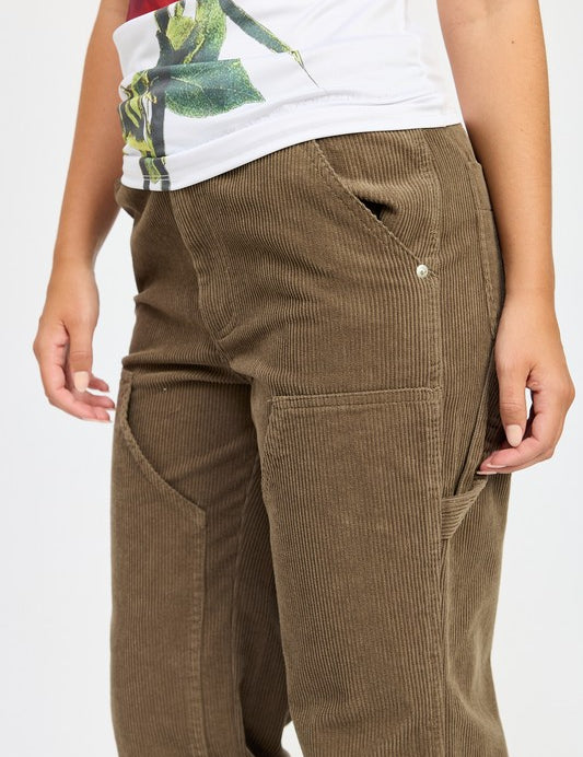 CORDUROY FULL PANTS WITH POCKETS | Pants Daverri Fashions