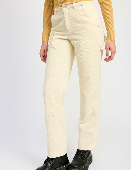 CORDUROY FULL PANTS WITH POCKETS | Pants Daverri Fashions