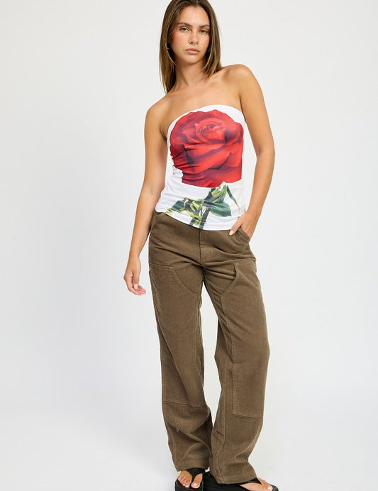 ASH CORDUROY FULL PANTS WITH POCKETS | Pants Daverri Fashions