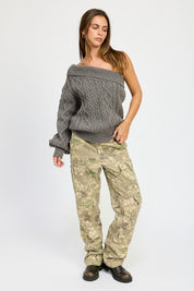 OVERSIZED ONE SHOULDER SWEATER | Sweaters Daverri Fashions