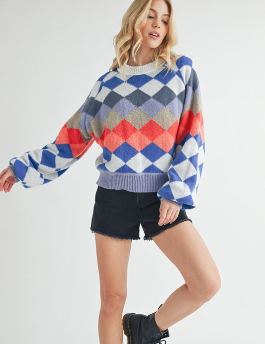 Aemi + Co Crewneck Raglan Sleeve Pullover Sweater | Sweaters Daverri Fashions