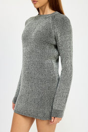 MOCK NECK MINI RIB DRESS | Daverri Fashions