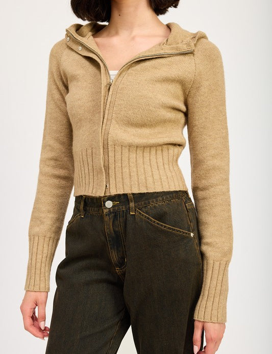 CROPPED HOODIE ZIP UP | Hoodies Daverri Fashions