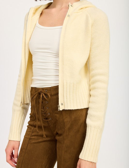 CROPPED HOODIE ZIP UP | Hoodies Daverri Fashions