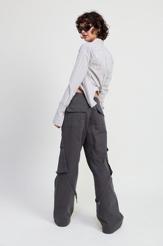CARGO PANTS WITH POCKET DETAIL | Daverri Fashions