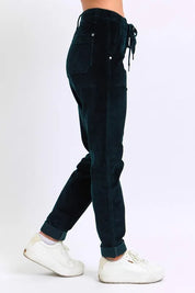 Judy Blue Full Size High Waist Corduroy Cuffed Jogger Plus Size | Daverri Fashions