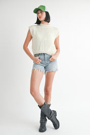 SLEEVELESS SWEATER TOP | Sweaters Daverri Fashions
