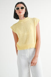 SLEEVELESS SWEATER TOP | Sweaters Daverri Fashions