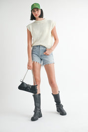 SLEEVELESS SWEATER TOP | Sweaters Daverri Fashions