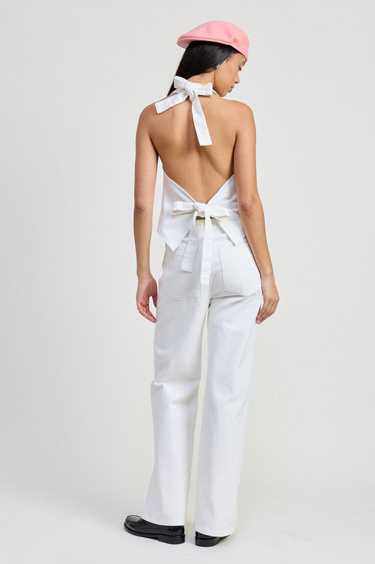 FOLDED FITTED DENIM PANTS | Daverri Fashions