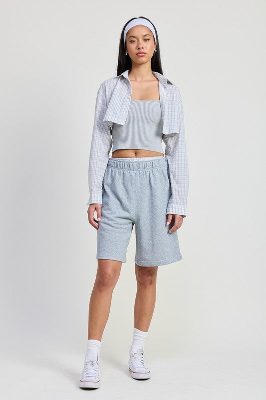 LONG SLEEVE COLLARED BUTTON UP SHIRT | Daverri Fashions