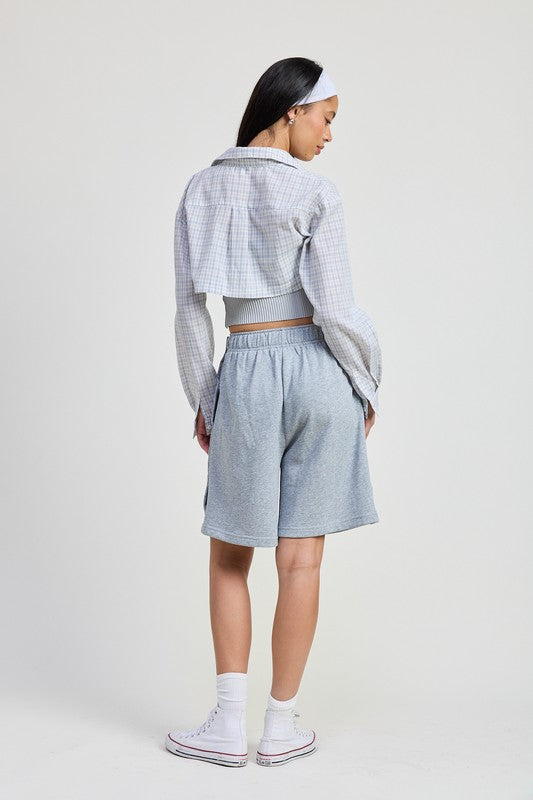 ELASTIC WAISTBAND SHORTS | Daverri Fashions