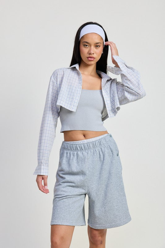 ELASTIC WAISTBAND SHORTS | Daverri Fashions