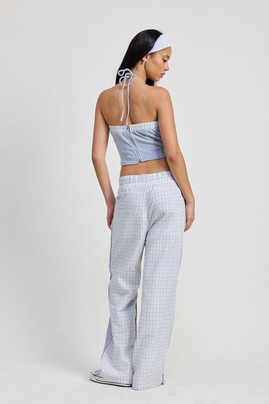 DOUBLE WAIST STRAIGHT LEG PANTS | Daverri Fashions