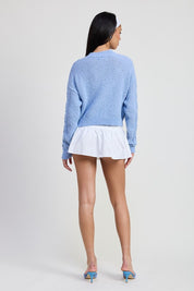 Chunky Cable Knit Cardigan Sky Blue | Cardigans Daverri Fashions