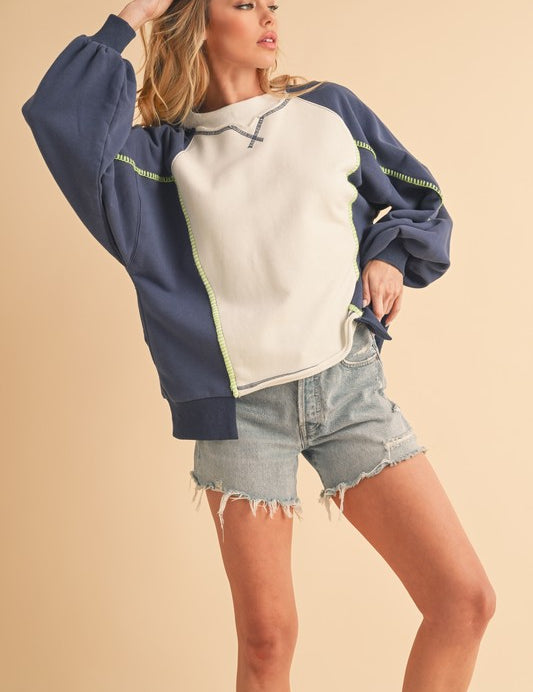 Nya Colorblock Sweatshirt | Sweatshirts Daverri Fashions