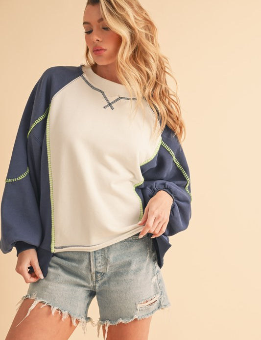 Nya Colorblock Sweatshirt | Sweatshirts Daverri Fashions
