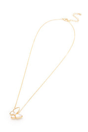 MOP Butterfly CZ Pendant Necklace | Necklaces Daverri Fashions