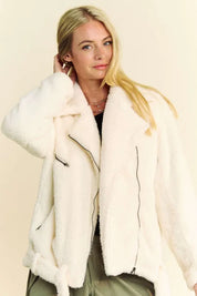 Davi & Dani Faux Fur Zip Up Jacket | Daverri Fashions
