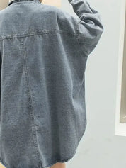 Embroidered Patch Button Up Long Sleeve Denim Jacket | Denim Jackets Daverri Fashions