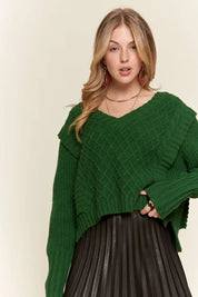 ADORA Ruffle Detail Adorable Sweater | Sweaters Daverri Fashions