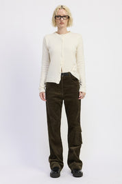 WIDE LEG CORDUROY PANT WITH POCKET DETAIL | Daverri Fashions