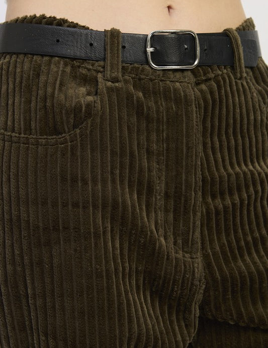 WIDE LEG CORDUROY PANT WITH POCKET DETAIL | Daverri Fashions