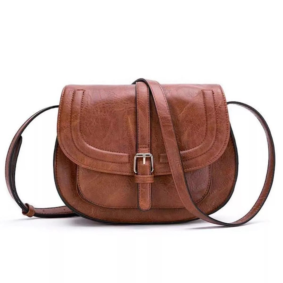 Buckle Vegan Leather Crossbody Bag | Handbags Daverri Fashions