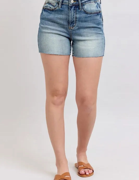 MD Judy Blue High Waist Star Seam Detail Denim Shorts | Denim Shorts Daverri Fashions