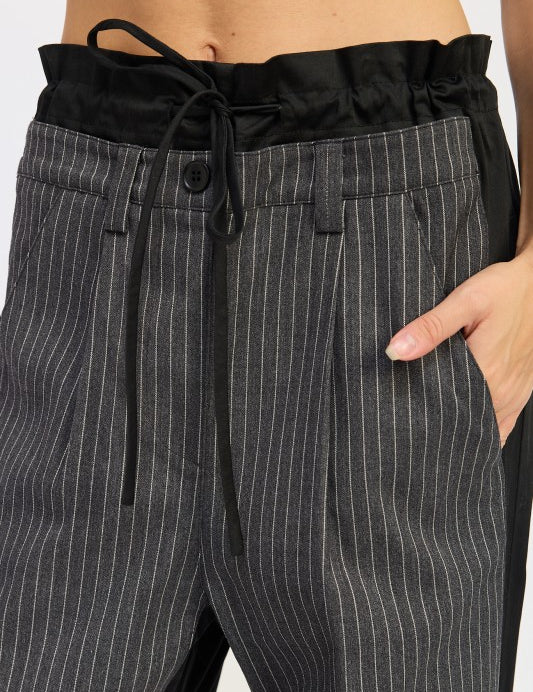 Loose Fit Mix Media Pants | Pants Daverri Fashions