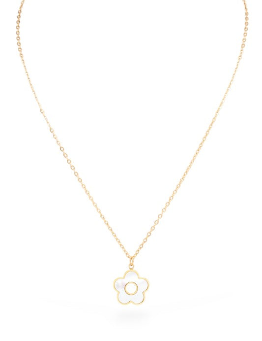 MOP Flower Pendant Neckle | Necklaces Daverri Fashions