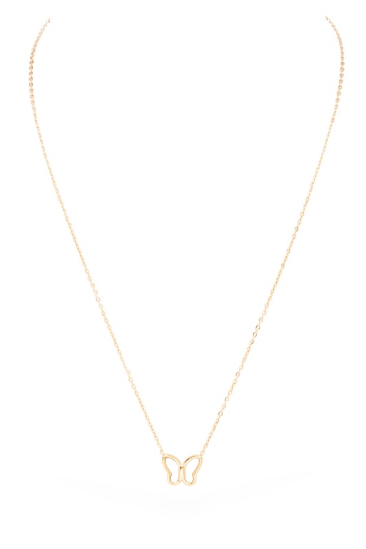 MOP Petite Butterfly Pendant Necklace | Necklaces Daverri Fashions