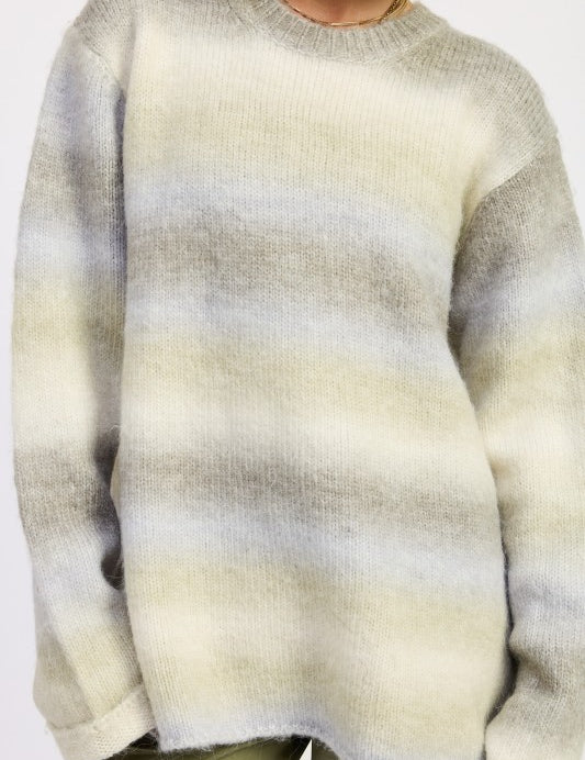 OMBRE STRIPED SWEATER | Daverri Fashions