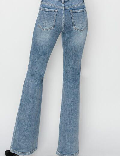 RISEN Full Size Mid Rise Bootcut Jeans | Jeans Daverri Fashions