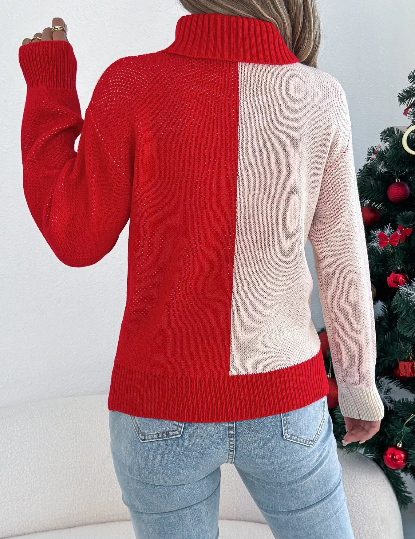 Christmas Reindeer Turtleneck Sweater | Sweaters Daverri Fashions