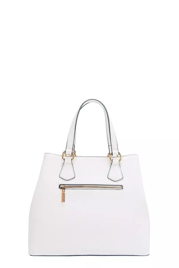 Monogram Pattern Handbag with Rhinestones Decor | Handbags Daverri Fashions