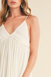 Aemi + Co Ruched Plunge Mini Cami Dress | Cami Dresses Daverri Fashions
