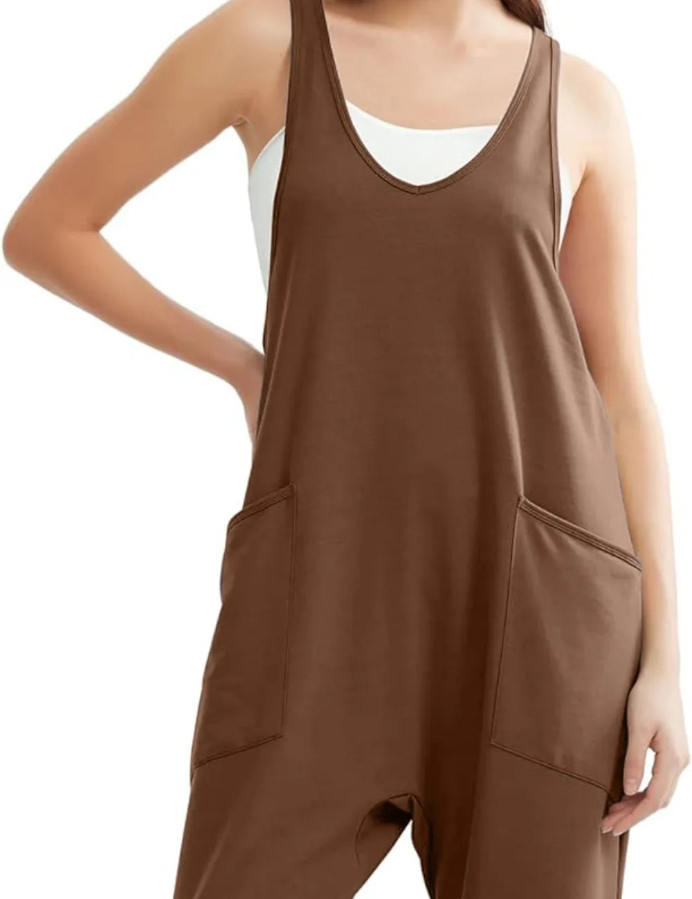 Lovelet V-Neck Wide Strap Overalls | Overalls Daverri Fashions