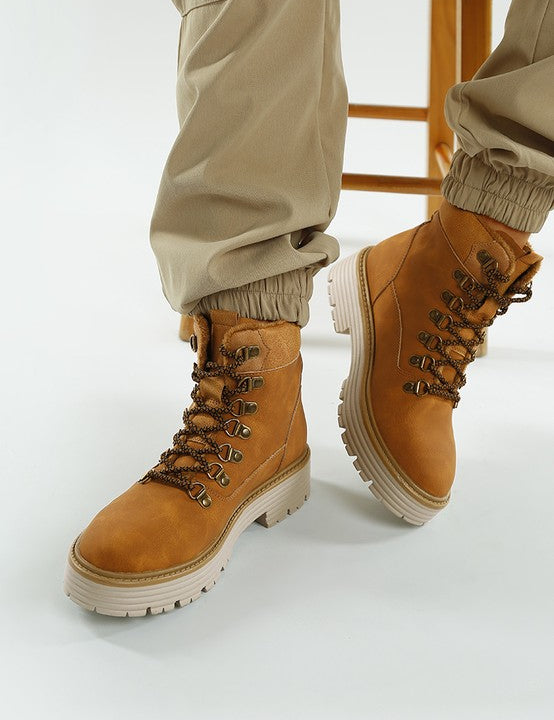 Boskoff Lace-Up Chunky Warm Ankle Boots | Boots Daverri Fashions