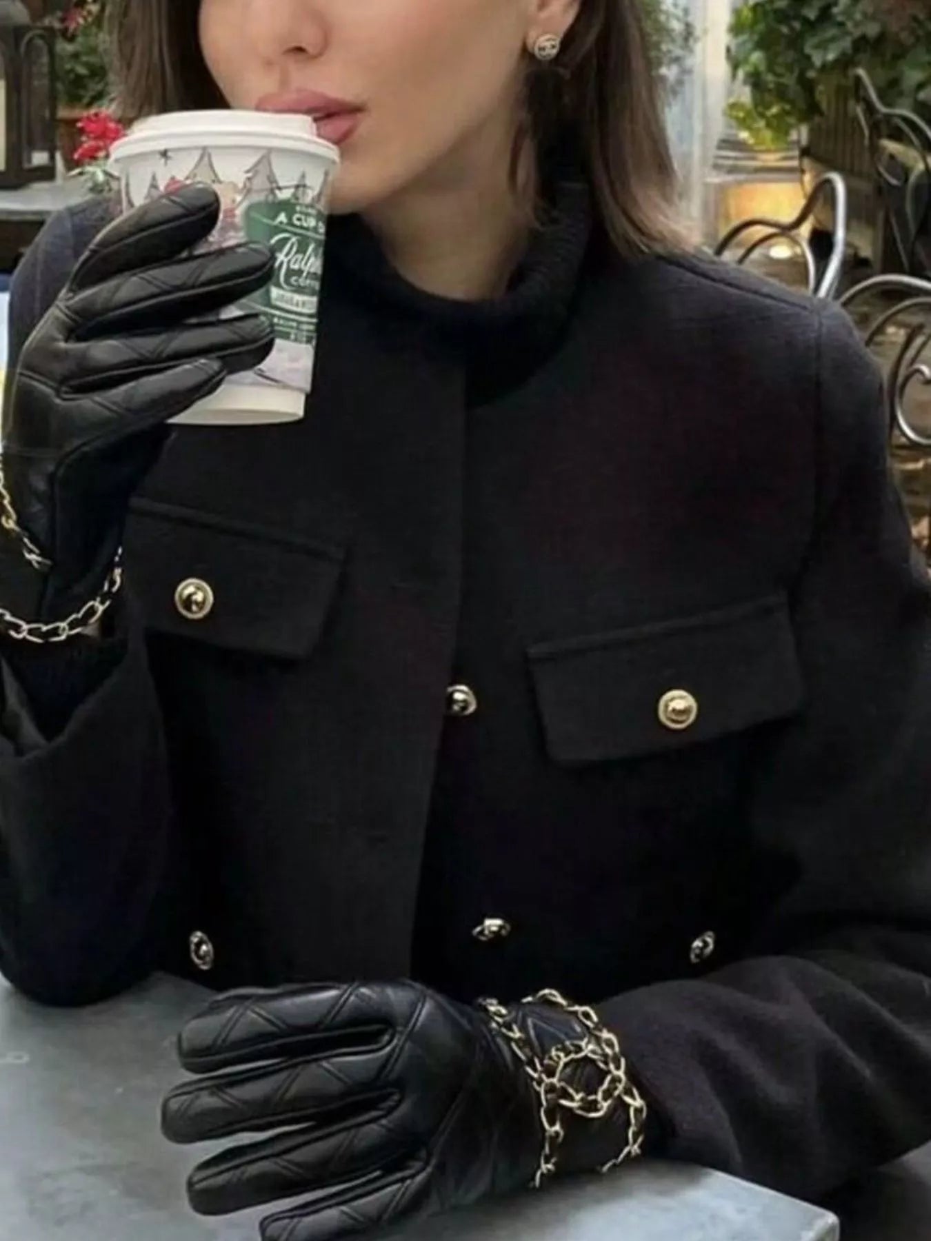 Tweed Button Up Cropped Jacket | Jackets Daverri Fashions