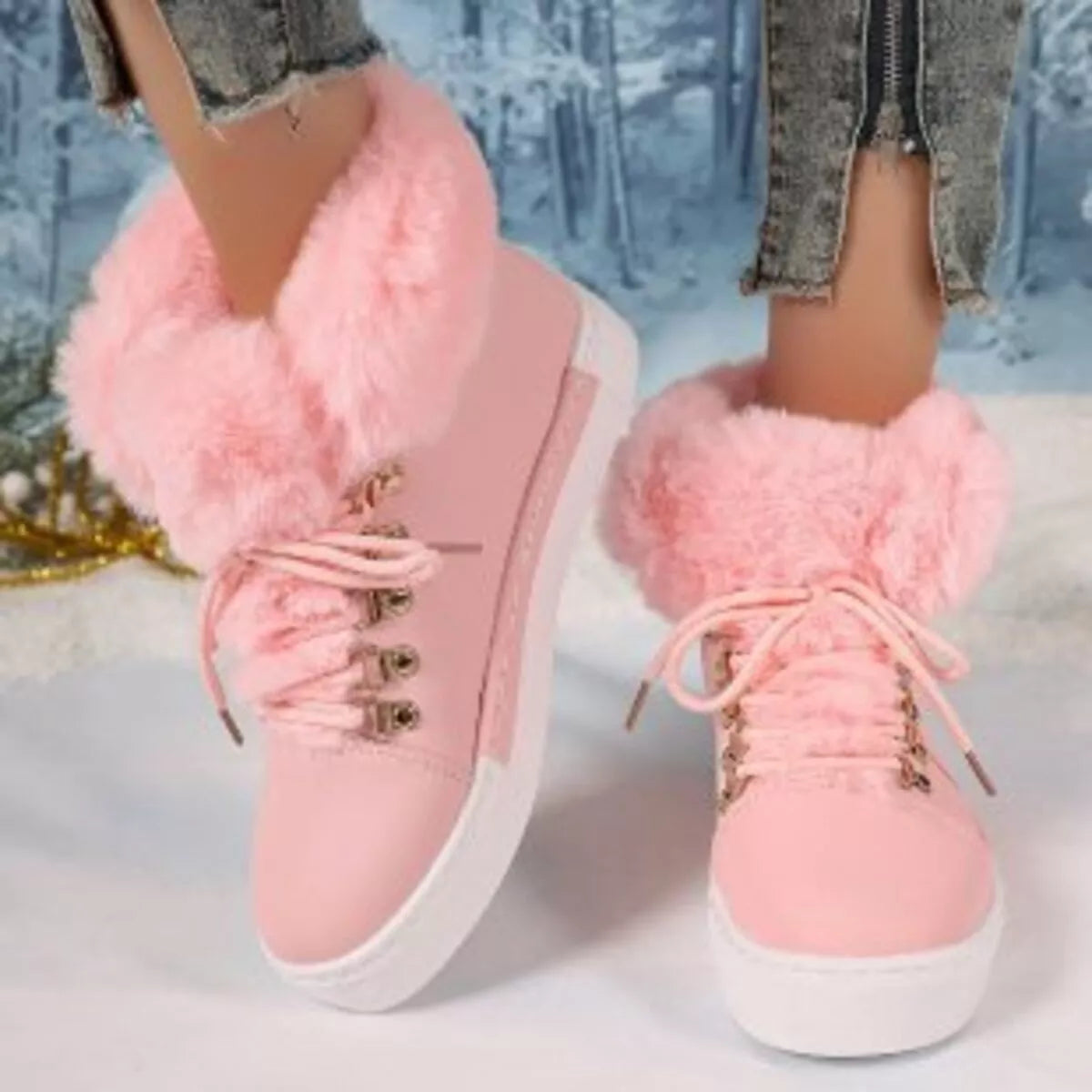 Round Toe Platform Boots | Boots Daverri Fashions