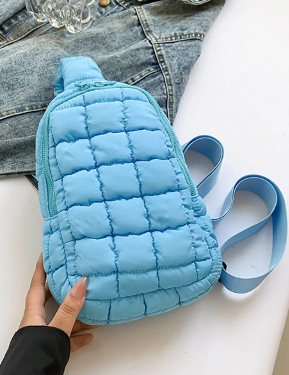 Quilted Nylon Crossbody Bag | Cross Body Bags Daverri Fashions